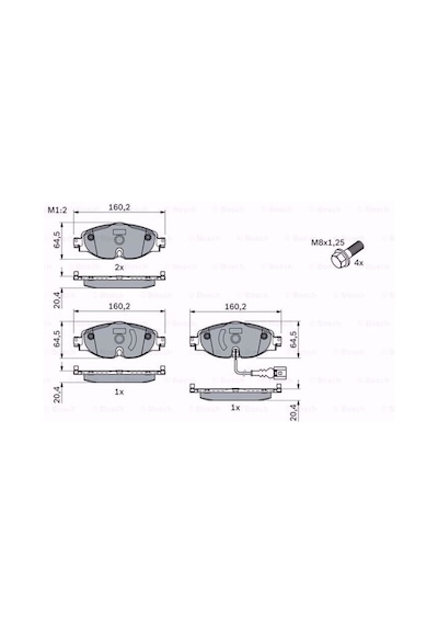 Seat Leon Sc 1.6 Tdi 2013-2020 Bosch Ön Fren Balatası N11.9668