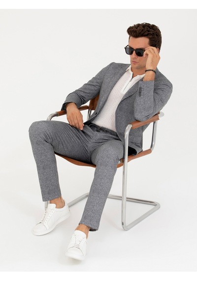 Cacharel Antrasit Ex. Slim Fit Ceket Gri