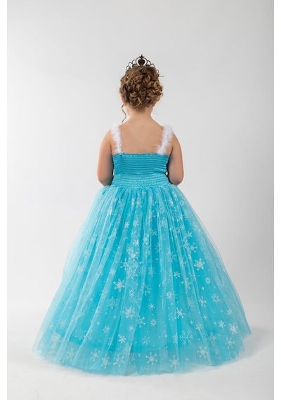 Parti Selesi Elsa Kostüm - Frozen Elbise - Askılı Tarlatanlı Eldiven Taç Asa Mavi Gelinlik Karlar Kıraliçesi Mavi Parti Selesi Elsa Kostüm - Frozen Elbise - Askılı Tarlatanlı Eldiven Taç Asa Mavi Gelinlik Karlar Kıraliçesi Mavi