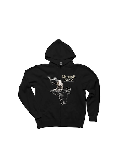 Machine Head Of Kingdom and Crown Siyah Fermuarlı Kapşonlu Sweat Siyah