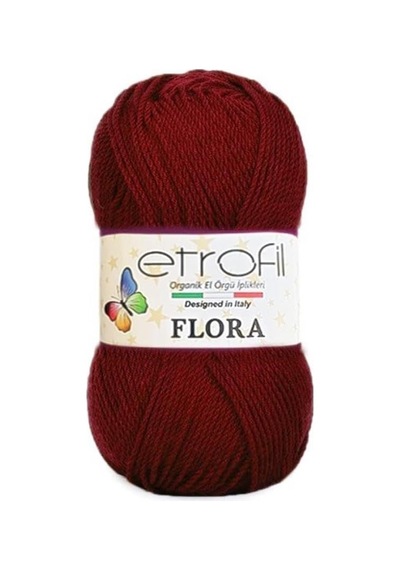 Tr Etrofil Flora Patiklik Çoraplık El Örgü İpi 73035 Bordo Diğer