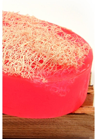 Kabak Lifli El Yapımı Doğal Gül Yağı Sabunu 120 G x 3 Adet