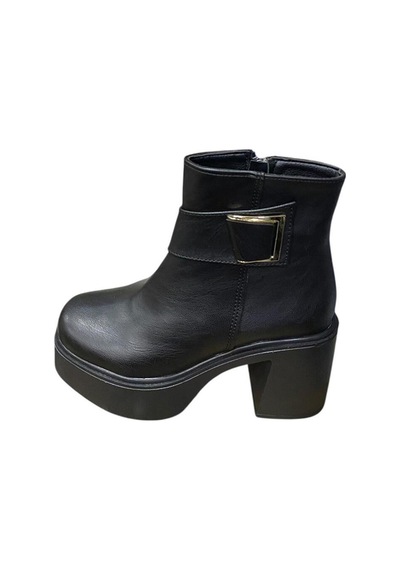 Miçe Shoes Kadın Platfrom Bot Siyah Tokalı - 796653832 Siyah Tokalı