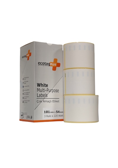 Ecotagplus Dymo Muadili Etiket - 101 Mm X 54 Mm - 3 X 220 Adet - Eko Paket - 99014 1