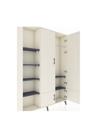 Arges Dolap 6 Raflı 4 Kapaklı Tek Askılı 132x30x195 Aytaşı-aytaşı/antrasit Aytası/antrasıt Arges Dolap 6 Raflı 4 Kapaklı Tek Askılı 132x30x195 Aytaşı-aytaşı/antrasit Aytası/antrasıt
