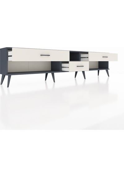 Arges Tv Ünitesi Tek Raflı 3 Çekmeceli 220x30x51 Antrasit-antrasit/aytaşı Antrasıt/aytası - Antrasıt Arges Tv Ünitesi Tek Raflı 3 Çekmeceli 220x30x51 Antrasit-antrasit/aytaşı Antrasıt/aytası - Antrasıt