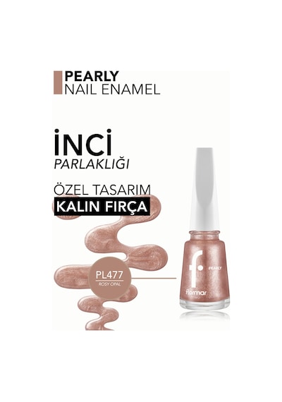 Flormar Pearly Yarı Transparan & Parlak Bitişli Sedefli Oje Pl477 Rosy Opal