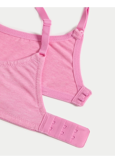 Marks & Spencer 3'lü Balensiz Pamuklu T-Shirt Sütyeni Seti T33003276 Bordo