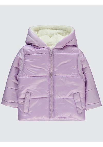 Civil Baby Kız Bebek Kapüşonlu Mont 6-18 Ay Lila Lila