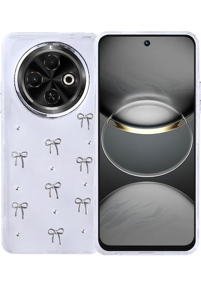 Nihcase Tecno Spark 30c Kılıf Kutup Simli Glitter Kiraz Desenli Kapak