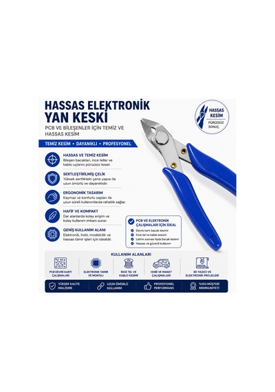 Profesyonel Hassas Elektronik Yan Keski Pcb Devre Kesme Pensesi