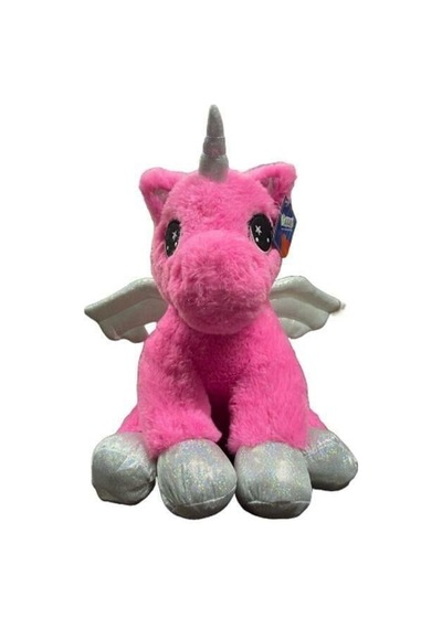 Parlak Kumaş Kanatlı Unicorn 35 Cm 62395 Çok renkli