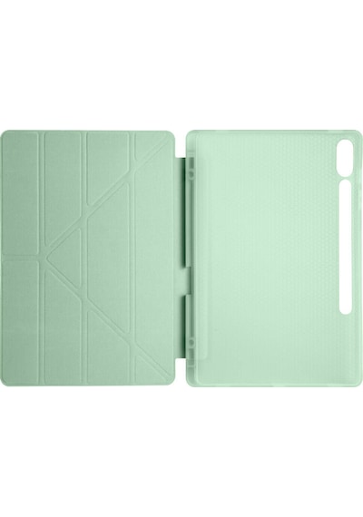 Zore Galaxy Tab S9 Plus Kılıf Uyumlu Tri Folding Kalem Bölmeli Standlı Kılıf-ros Tablet Kılıfı