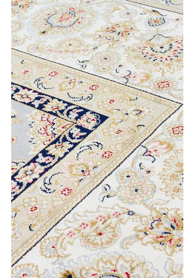 Eko Halı Isfahan Isf 03 Grey Cream Klasik Desenli Yüksek Kalite Sık Dokuma Makine Halısı