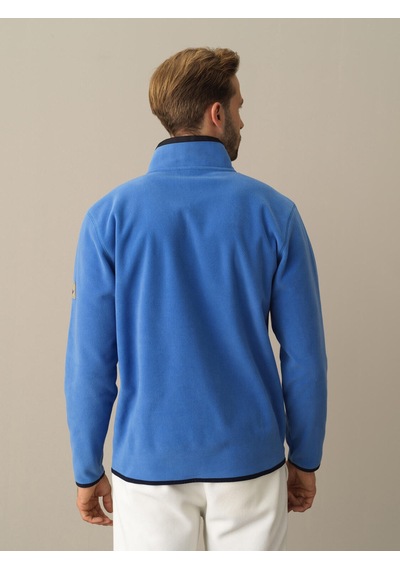 Xint Mavi Regular Fit Dik Yaka Polar Sweatshirt 300276