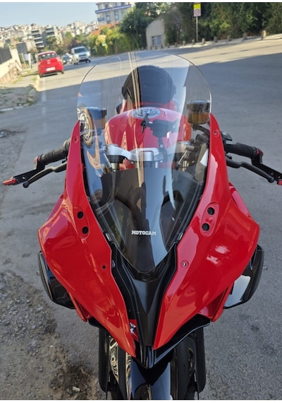 Motocam Qj Srk 25 R Ön Cam 2023-2026 Model 42cm Şeffaf Renkli 4mm