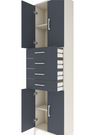 Arges Dolap 3 Raflı 4 Çekmeceli 4 Kapaklı 60x30x221 Aytaşı-an... Aytaşı