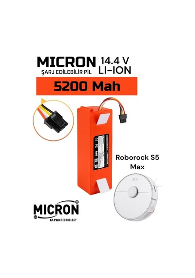 Roborock S5 ,s5 Max Uyumlu 14.4v 5200 Mah Robot Süpürge Bataryası