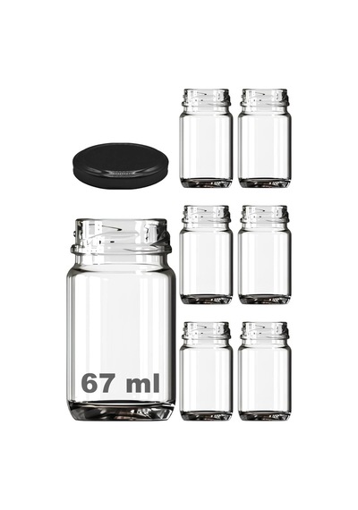 67 Ml Şeffaf Shot Kavanoz 67 Cc Konserve Metal Siyah Kapaklı Cam Kavanoz 6 Adet Sku: Zeusb0fmy2yq1n 12 Izgara