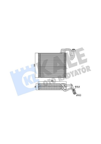 Kale Evaporator Honda Cıvıc 1.4 1.6 1.7 01/05 255 220x58 Klr-350020