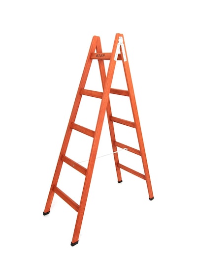 Step 5 Basamaklı Çift Çıkışlı Ahşap Merdiven Yükseklik 1.70 M