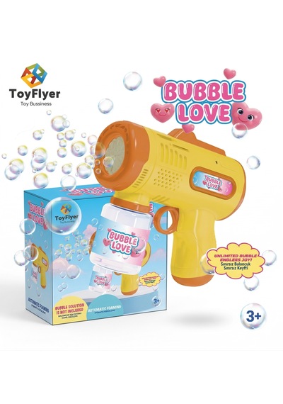 Otomatik Baloncuk  Makinesi Pilli Köpük Tabancası - 2026 Model Sızdırmaz Tasarım Bubble Gun
