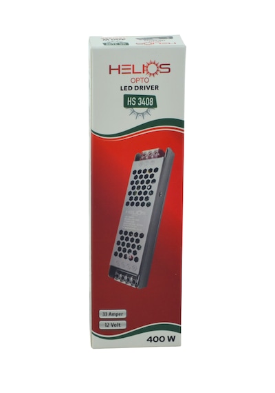 Helios Opto 12v 33a 400w Slim Tip Şerit Led Trafosu Metal Kasa Led Driver Hs 3408 1