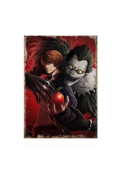 Bedeko Deathnote Desenli Ahşap Tablo 25 Cm X 35 Cm