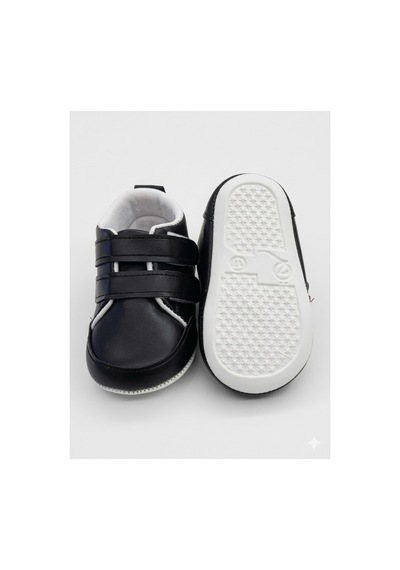Pufien Bebek Ayakkabısı, Sneaker İlk Adım Ayakkabı, Bebek Patik, Ev Ayakkabısı Siyah