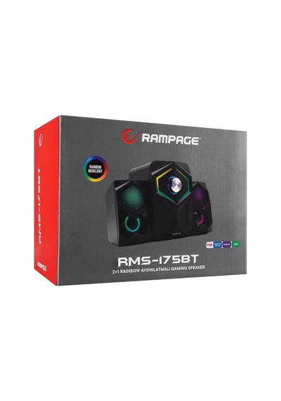 Rms-175bt 2+1 5w 2 Bluetooth+usb-tf-fm Rainbow Aydınlatmalı Gaming Speaker Hoparlör