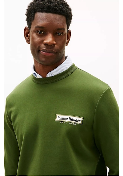 Tommy Hilfiger Erkek Diner Retro Logolu Bisiklet Yaka Sweatshirt - Yeşil Mountain Pine Tommy Hilfiger Erkek Diner Retro Logolu Bisiklet Yaka Sweatshirt - Yeşil Mountain Pine