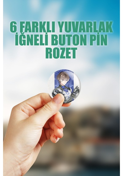 Xiangli Yao Wuthering Waves Gacha Çanta Süsü Rozet İğneli Buton Rozet Seti 6 Adet Altılı