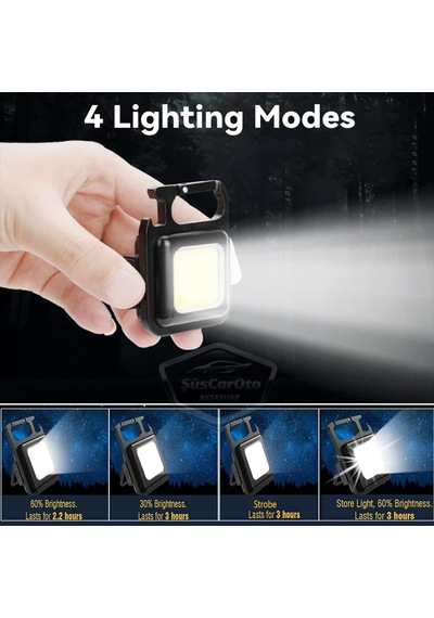 30 Ledli Mini El Feneri 4 Modlu Flash Çok Amaçlı Anahtarlık Su Geçirmez Şarjlı Mıknatıs Fonksiyonel Kamp Cep İkaz Lambası 52075746