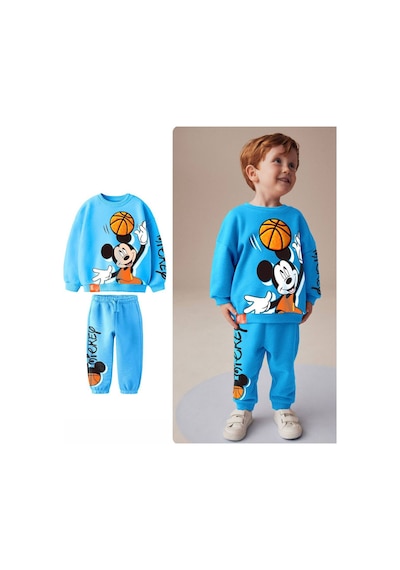 Lolliboomkids Erkek Çocuk Mickey 3d Basketball Temalı Mavi - Turuncu Renk 3 İplik Kışlık Sweatshirt Eşofman Alt Üst Takım Mavi Lolliboomkids Erkek Çocuk Mickey 3d Basketball Temalı Mavi - Turuncu Renk 3 İplik Kışlık Sweatshirt Eşofman Alt Üst Takım Mavi