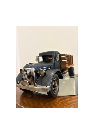Kasa Detaylı Vintage Metal Kamyon Maketi Ev Ve Ofis Dekorasyon