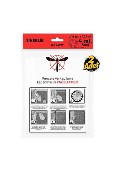 Proalet Tek Kanat Pratik Sineklik, 0.75 M X 1.25 M Tül, Kapı & Pencere Uyumlu, 4 M Yapıştırma Bantlı 2 Adet Sku: Smg8690010033123 Proalet Tek Kanat Pratik Sineklik, 0.75 M X 1.25 M Tül, Kapı & Pencere Uyumlu, 4 M Yapıştırma Bantlı 2 Adet Sku: Smg8690010033123