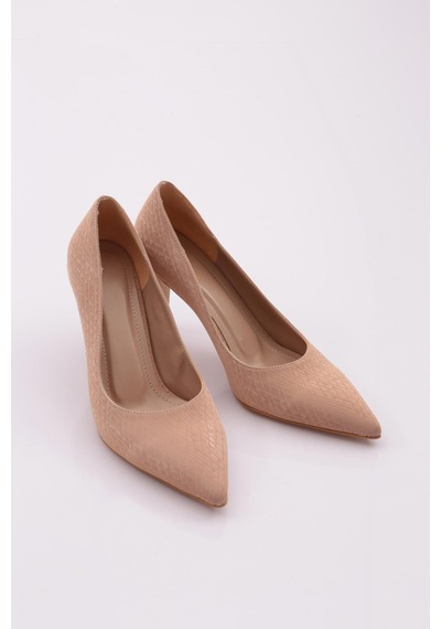 Dgn 1002 Kadin Topuklu Stiletto Ayakkabi 1002-2453-R15044 Ten