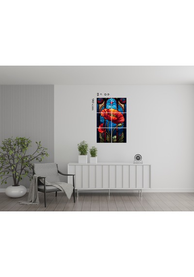 Vitray Gelincik - Pwc Tablo - Ev&ofis Dekorasyonu