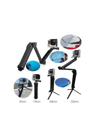 Gplus Gp238 3 Way Katlanır Monopod Mini Tripod Stand 3 Parça Set