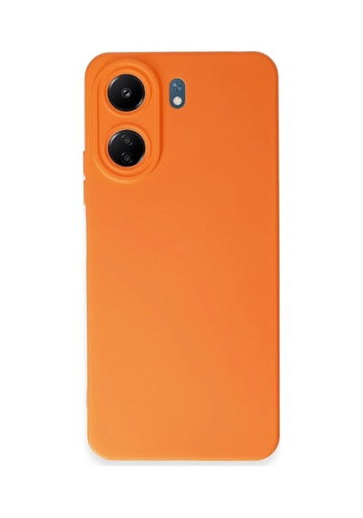 Xiaomi Redmi 13c Kılıf Nano İçi Kadife Silikon - Turuncu 0.2M-Çok Renkli