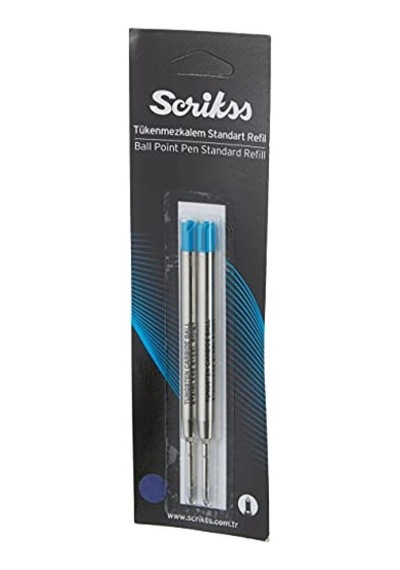 Scrikss Dev Tükenmezkalem Refil 2'li Blister, 0.7 Mm Uç, Mavi ---