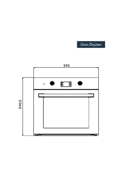 Kumtel B66-SF2 MT Italian Design 52 L Cam Ankastre Fırın Siyah