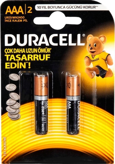 Duracell LR03/MN2400 AAA İnce Kalem Pil  2'li