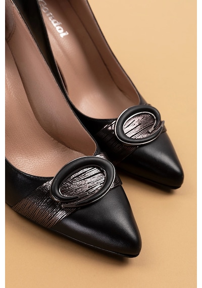 Gondol Kadın Hakiki Deri Stiletto Ayakkabı Ast.6201 Siyah