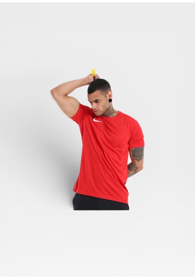 Nike Dri-fıt Park Vıı Bv6708-010 Erkek Futbol Forması Siyah Antrenman Tişörtü kırmızı