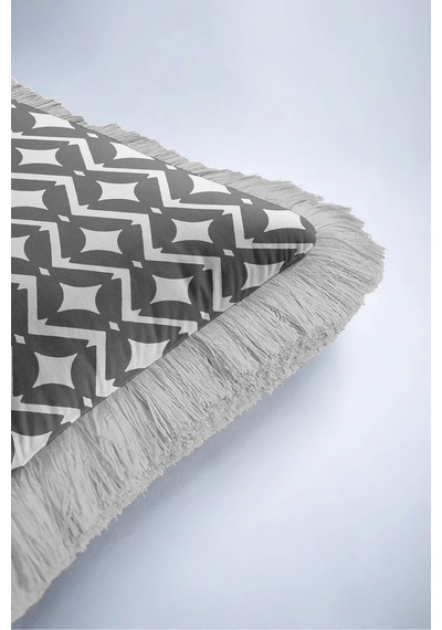 Geometrik Zigzag Desenli Şık Saçaklı Yastık Kılıfı - Etnik İskandinav Gri Püsküllü Kırlent Kılıfı Sakin Rota Nova Geometrik Zigzag Desenli Şık Saçaklı Yastık Kılıfı - Etnik İskandinav Gri Püsküllü Kırlent Kılıfı Sakin Rota Nova