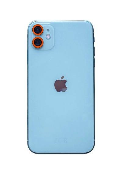 Apple İphone 11 Uyumlu Neon Fosforlu Kamera Lens - Turuncu