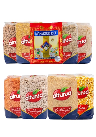 Altunsa & Mahmood Rice Premium Bakliyat Seti 9'lu