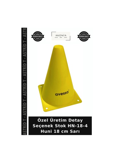 Özel Üretim Detay Seçenek Stok Hn-18-4 Huni 18 Cm Sarı