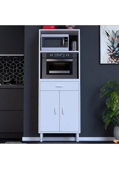 Modilayn Vio Fırın Dolabı 55x163,4x32.5 Cm Çekmeceli Kapaklı Mini/midi Mikrodalga Mutfak Dolabı Beyaz Modilayn Vio Fırın Dolabı 55x163,4x32.5 Cm Çekmeceli Kapaklı Mini/midi Mikrodalga Mutfak Dolabı Beyaz